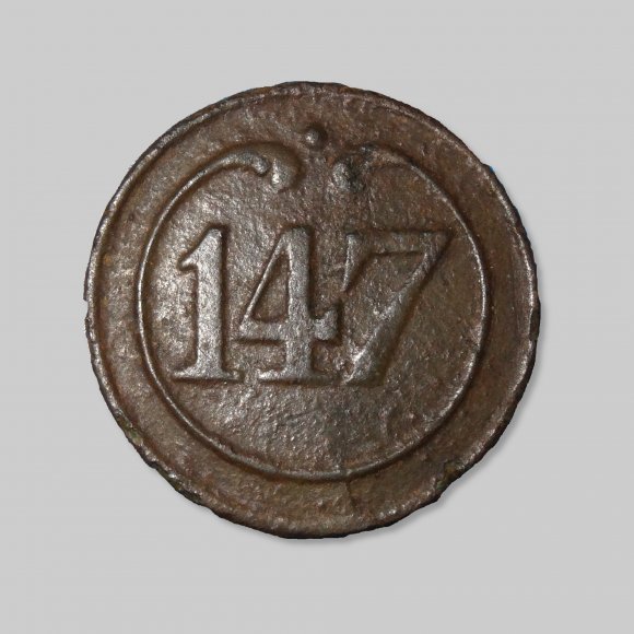 Regimentsknopf  147 | Foto: Michael Schmahl (© Landesamt für Archäologie Sachsen)