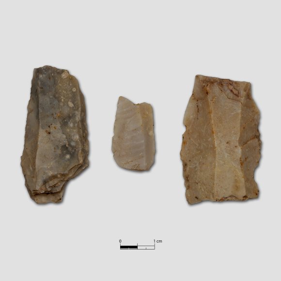 Silex-Klingenfragmente | Foto: Uwe Schroeder (&copy; Landesamt für Archäologie Sachsen)