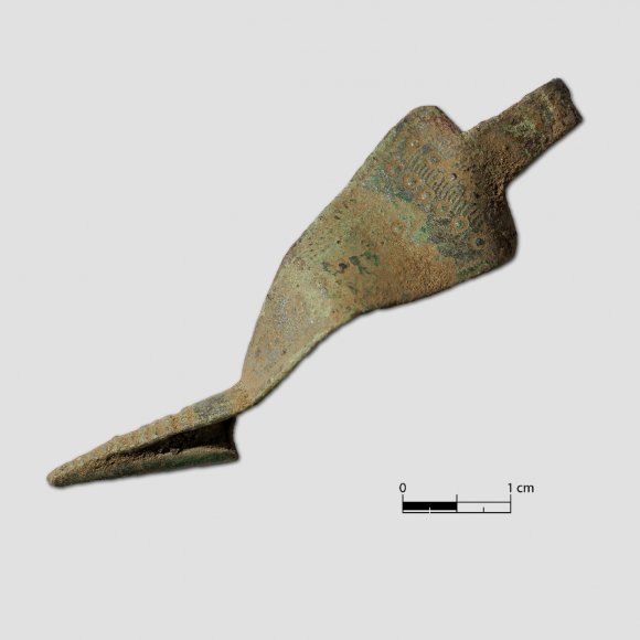 Niemberger Fibel - Niemberger Fibel mit ungewöhnlichem Muster, Reste von Versilberung