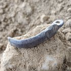 Fibel Bruchstück silber - Fragment einer Armbrustfibel, silber