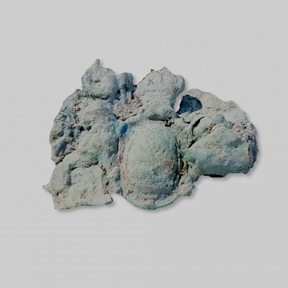 Wappen | Foto: Michael Schmahl (© Landesamt für Archäologie Sachsen) Wappen - vermutlich aus der Völkerschlacht, gefunden auf dem Schlachtfeld